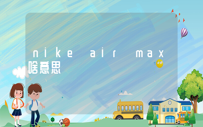 nike air max啥意思插图